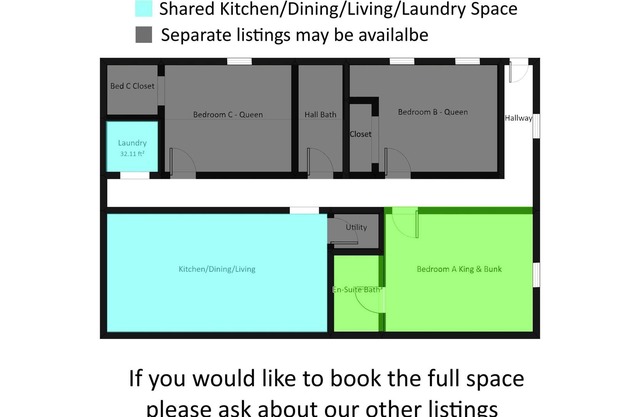 Pet Friendly King Suite w/Private Bath & Waffles