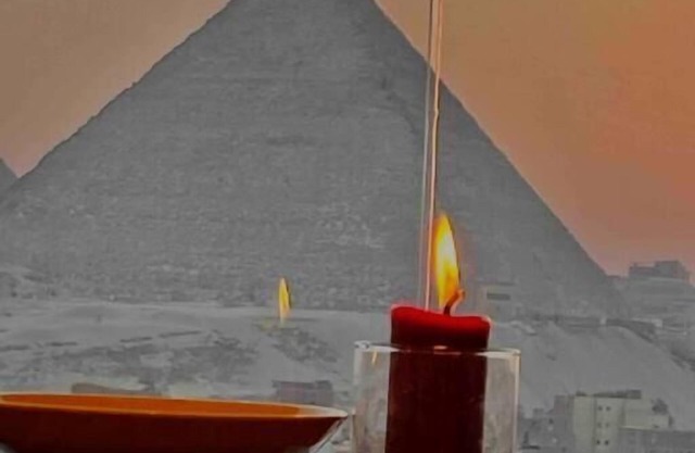 Pharaoh pyramids view