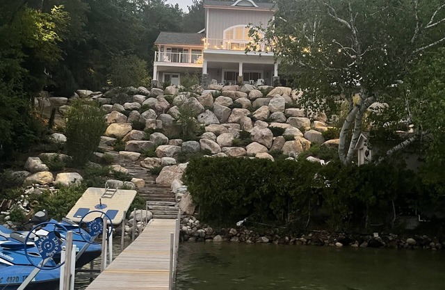 Phenomenal 4 BR, 5 BA lakefront home on North Shore Drive, Walloon Lake.