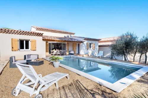 Plan de la Tour M1 - Villa 6 pers climatisée, 3 ch, piscine privée chauffée, nature & calme