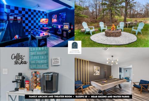 Poconos Family Retreat, Game Room, 4BR