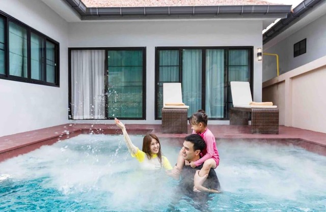pool villa with warm water