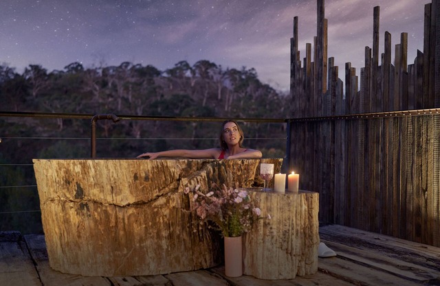 Precariously perched villa on edge of ravine