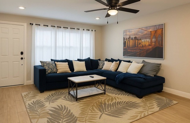 Private 3BR Apt: Sleeps 8, 5 Beds, Group-Friendly, Wi-Fi, Parking, Near NYC
