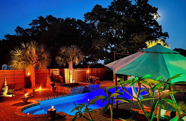 Private Cabin Retreat with Lux Pool, Spa 4 acres Lush Landscape