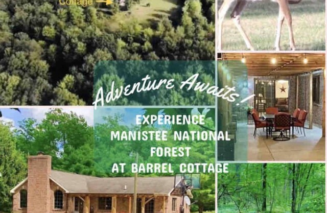 Private cottage on 10 acres in Manistee National Forest