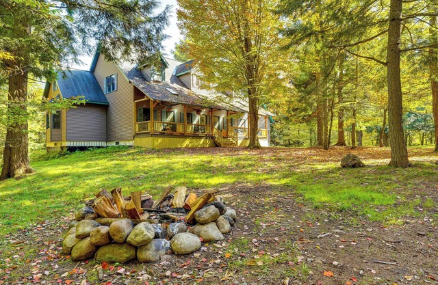 Private Deck & Fire Pit: Adirondack Family Home