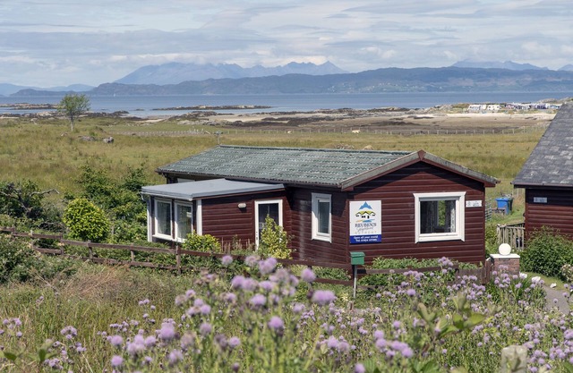 Private holiday lodge with fabulous views "over the sea to Skye"