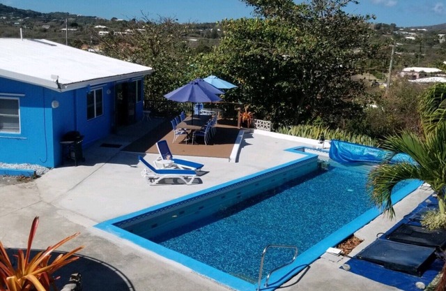 Three-Bedroom, Private Family Home and Huge Pool, Ocean View, Sleeps 6 adults+