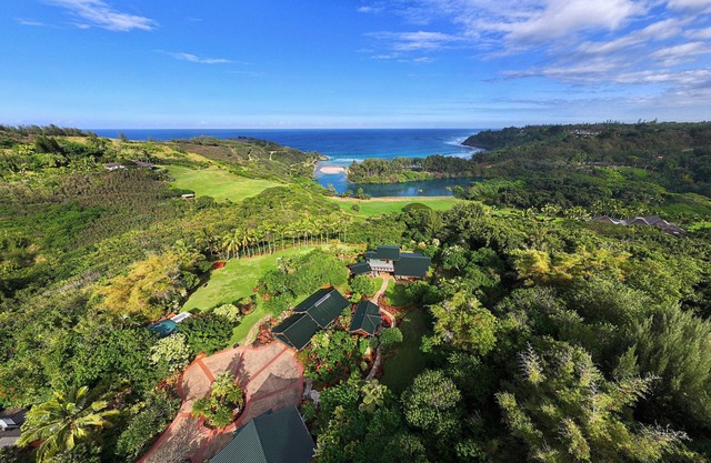 Private home on 12 lush acres, ocean views, path to beach, two bedroom main house!