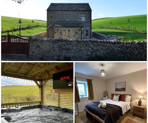 PRIVATE LUXURY Barn Stay with Hot Tub and OUTDOOR ENTERTAINMENT, YORKSHIRE DALES SLEEPS 10!