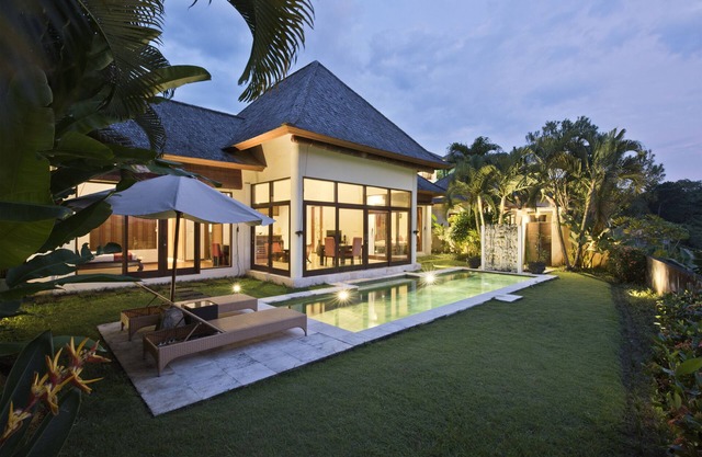 Piscina privada Villa Sahaja 3 en Bali rural