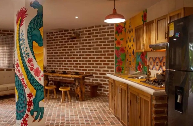 Private room for 6 with kitchen and pool