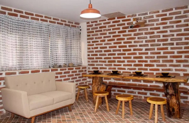 Private room for 8 with kitchen and pool