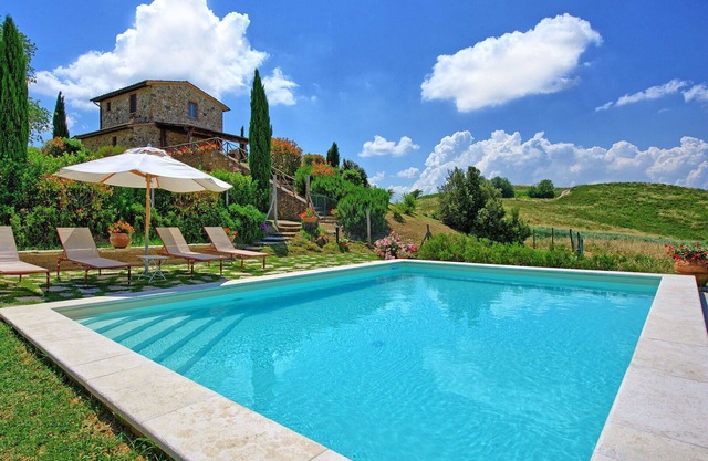Preciosa casa de vacaciones privada con WIFI, piscina privada, TV, veranda, cerca de Montepulciano
