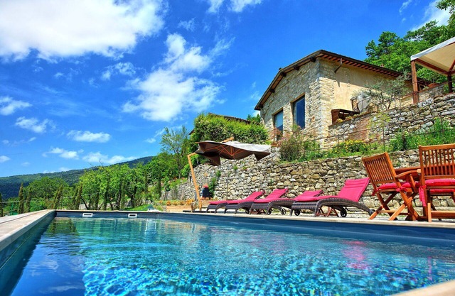 Casa de vacaciones privada con piscina privada, WIFI, A/C, TV, veranda, cerca de Florencia