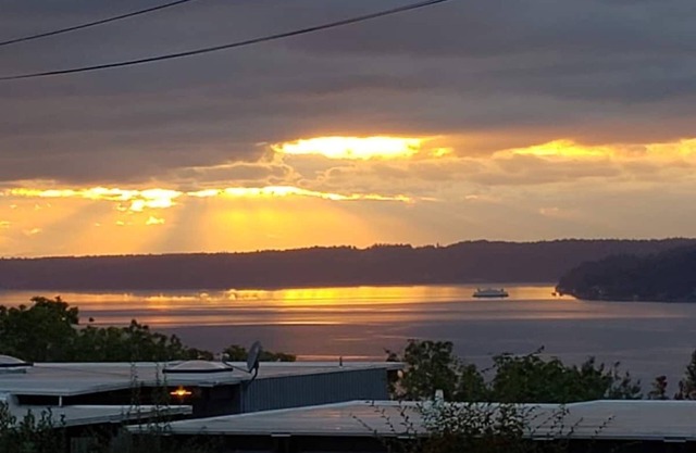 Puget Sound Commencement Bay Olympic Mountain. View 3 Bedroom Smart Home Hot tub