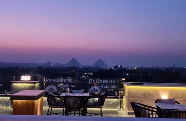 Pyramids sunshine view