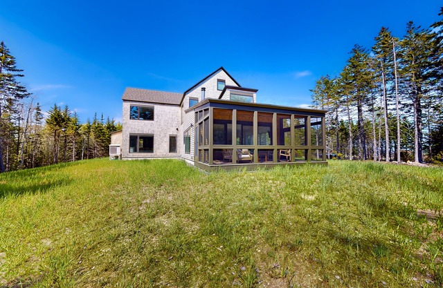 Quiet, modern, dog-friendly home with ocean views, private trails & firepit