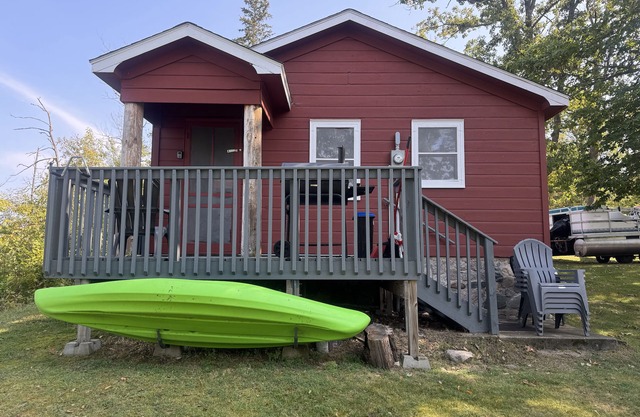 Red Cabin Retreat on Island Lake - Perfect for Fishing & Wildlife Lovers
