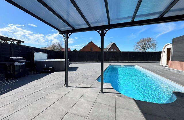 Relax in the pool, whirlpool, sauna or wood-fired hot tub.