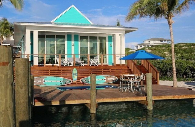 Relax in this turquoise ocean inspired villa