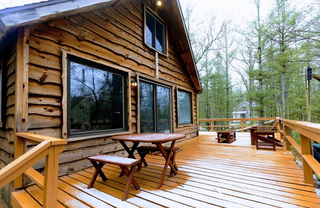 Relax on the banks of the Pere Marquette River!
