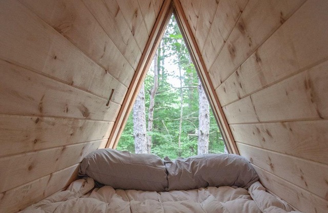 Relaxing A Frame Cabin in The Woods