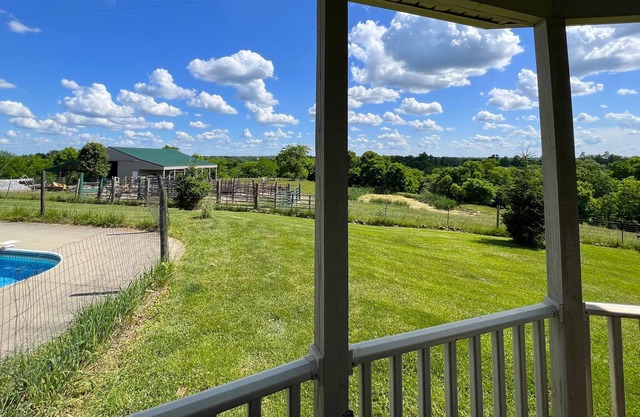 Relaxing Views farm suite, blissful pool, barnyard, and pastoral views