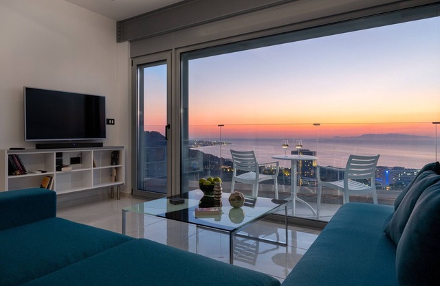 Rhodes Skyline Suite With out Door Jacuzzi Sea View