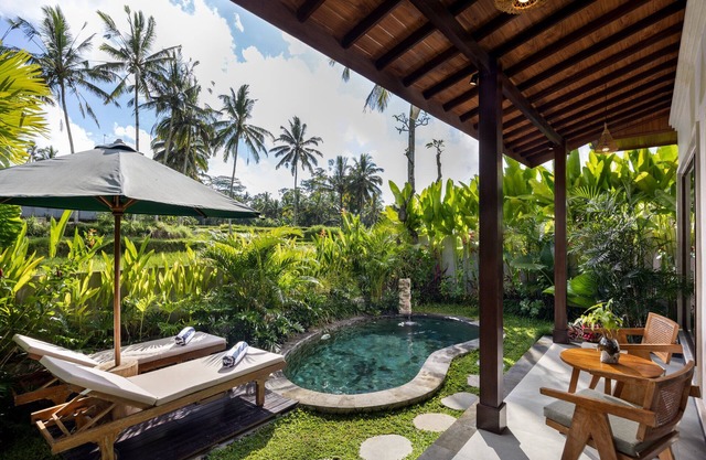Rice Field View Private Pool Villa in Ubud
