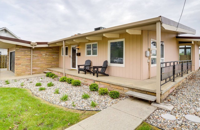 Riverfront Elkhart Rental: Deck & Ping Pong Table!