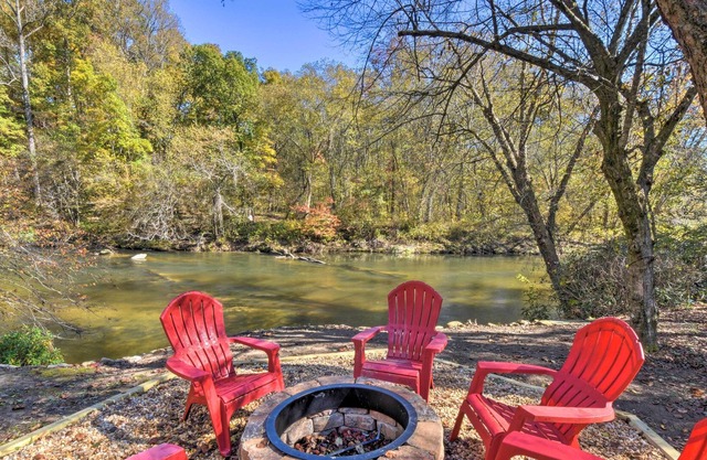 Riverfront Ellijay Home w/ Private Deck & Hot Tub!