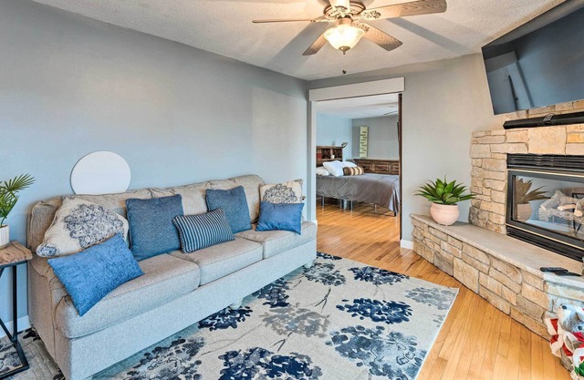 Riverfront Rockford Home w/ Fire Pit & Deck!