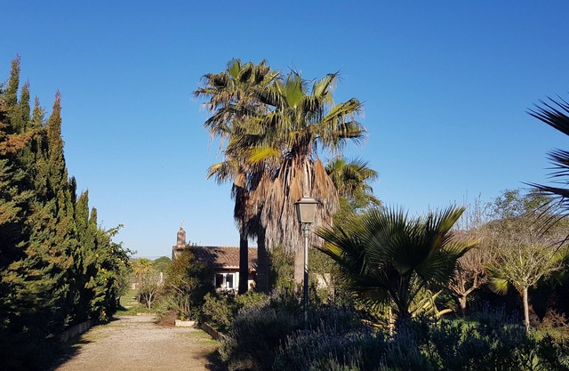 Finca romántica con vistas panorámicas y lejanas al mar.