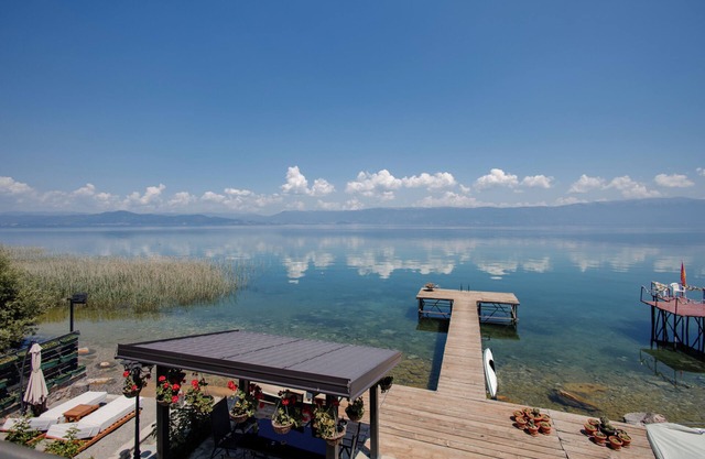 Romantic lakeside villa with a private beach!