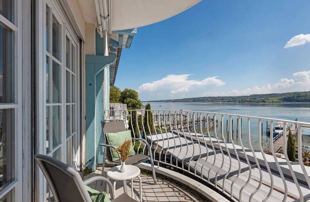 Habitación 'Mit Seeblick Und Balkon' con vistas al lago, terraza compartida y Wi-Fi