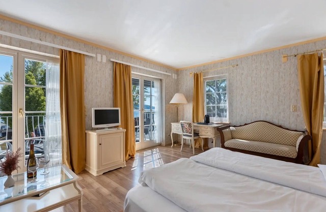 Habitación 'Mit Seeblick Und Balkon' con vistas al lago, terraza compartida y Wi-Fi