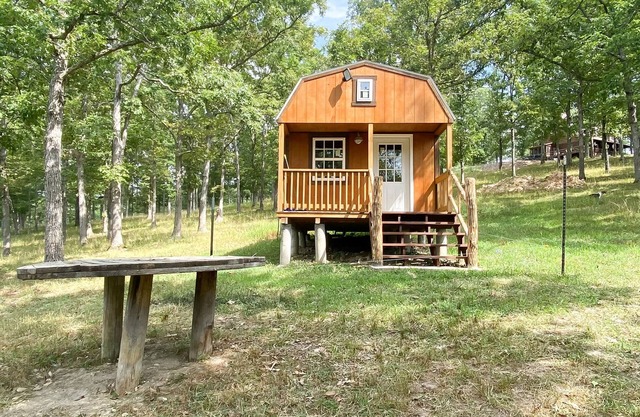 Rustic cabin in the woods