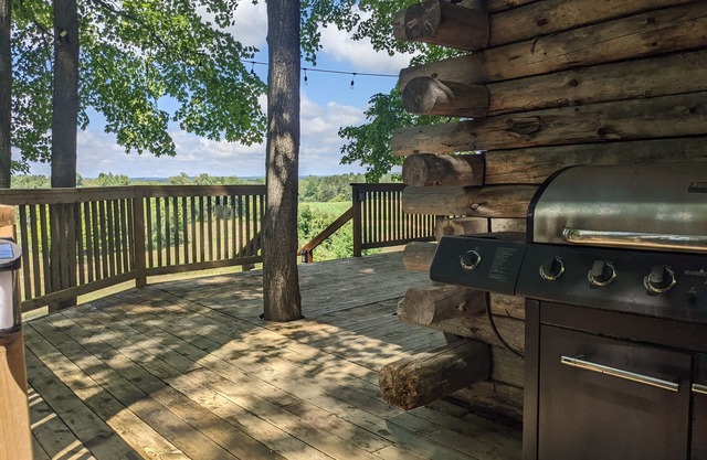 Rustic Retreat Log Cabin Nestled Among 65 Acres