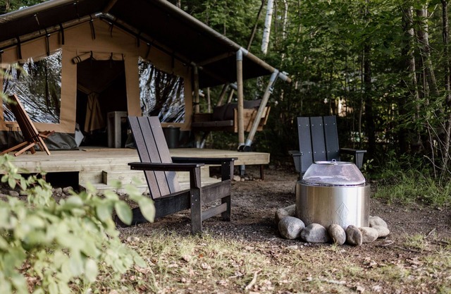 Safari Tent Site 7 | 1 Queen Bed & 1 Twin Bed | Pond View