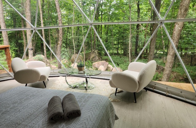 Scandinavian dome with large arcade-private spa-sauna