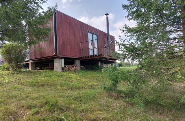 Scenic dolomite valley view family cabin near Cēsis and Sigulda