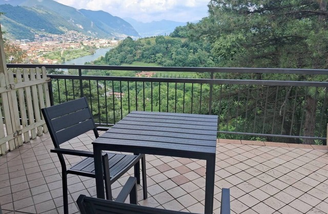 Scenic flat in the Villongo Castle park near the Iseo lake