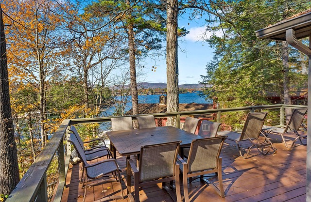 Scenic lakefront retreat with water access, private dock, grill, W/D & fireplace