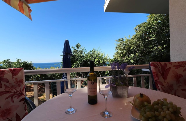 Seaside Apartments Hrkać - Estudio con terraza y vistas al mar 3