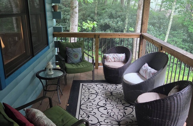Secluded cabin on 2 wooded acres in charming Clyde