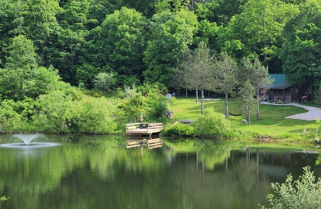Secluded Cabin near Hocking Hills with Stocked Pond/ Hot Tub on 40 acres