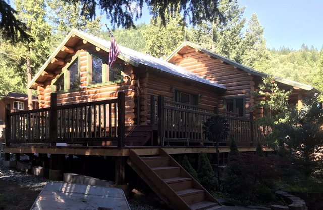 Secluded log home