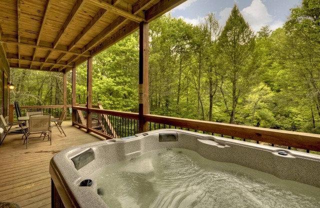 Secluded mountain home with firepit, views, and on the water!